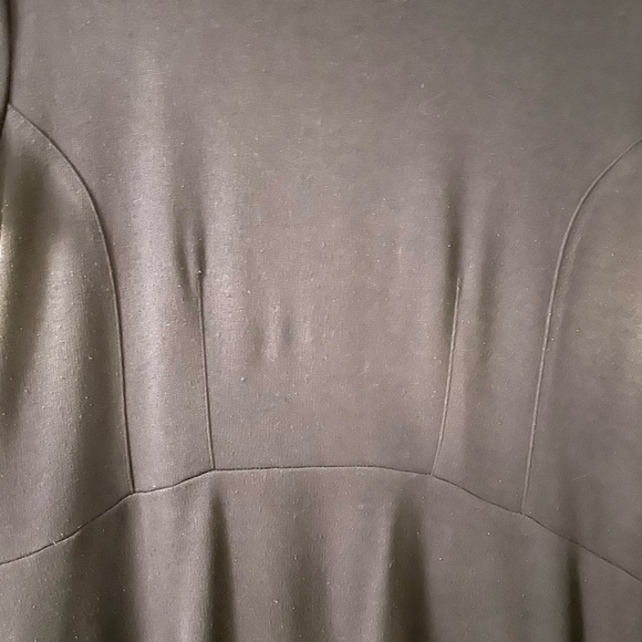 Jaeger London navy blue fit and flare midi dress - Picture 3 of 8